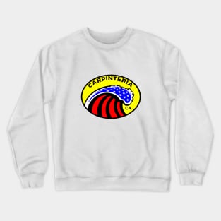 Carpinteria California Surfing Surf Patriotic Wave Rincon Crewneck Sweatshirt